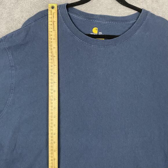Carhartt Shirt Mens 2XL Navy Long Sleeve Original Fit Logo Sleeve K231 Cotton - Picture 15 of 16